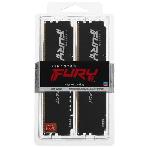 Kingston FURY Оперативная память Kingston FURY Beast Black [KF560C30BBEK2-32] 32 ГБ, фото 3