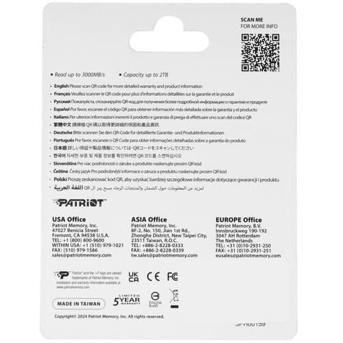 256 ГБ M.2 NVMe накопитель Patriot P320 [P320P256GM28] thumb 2