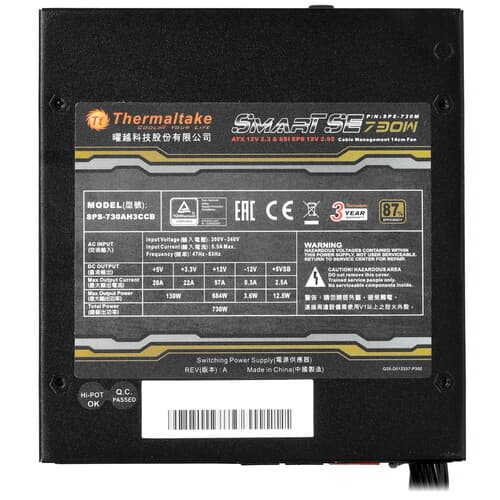 Блок питания Thermaltake Smart SE 730W [SPS-730MPCBEU] черный thumb 4
