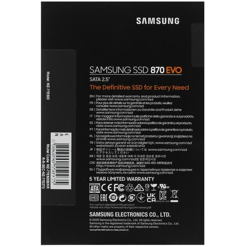 Samsung 500 ГБ 2.5" SATA накопитель Samsung 870 EVO [MZ-77E500B/KR], фото 5