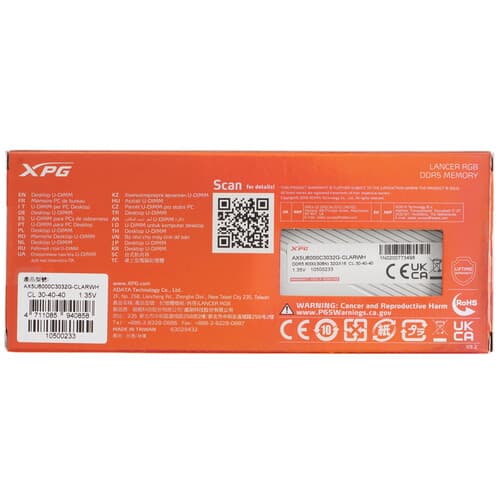 XPG (ADATA) Оперативная память ADATA XPG Lancer RGB [AX5U6000C3032G-CLARWH] 32 ГБ, фото 4