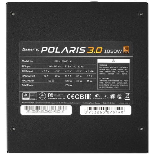 Блок питания Chieftec Polaris 3.0 PPS-1050FC-A3 [PPS-1050FC-A3] черный thumb 4