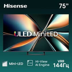 Hisense 75" (190 см) Телевизор Hisense 75U7Q черный, фото 11