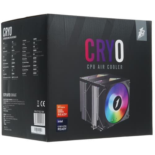 1STPLAYER Кулер для процессора 1STPLAYER CRYO CY12L-D [CY12L-D-BK] черный, фото 12