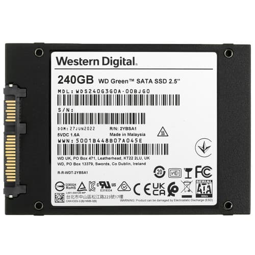 Western Digital 240 ГБ 2.5" SATA накопитель WD Green [WDS240G3G0A], фото 2