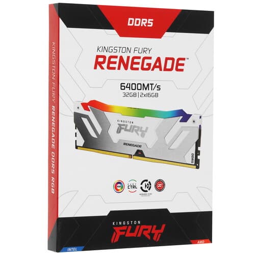 Kingston FURY Оперативная память Kingston Fury Renegade White RGB [KF564C32RWAK2-32] 32 ГБ, фото 6