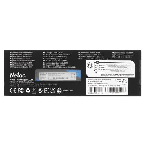 Netac Оперативная память Netac Shadow [NTSDD4P32SP-16B] 16 ГБ, фото 4