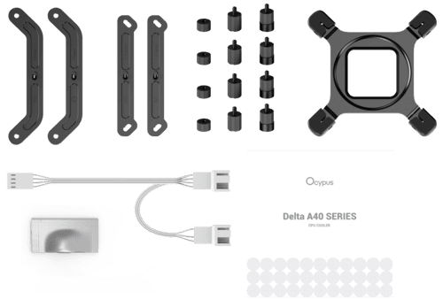 Ocypus Кулер для процессора Ocypus Delta A40 Elite Dual Fan [Delta-A40-WH2NNWN00X-GL] белый, фото 9