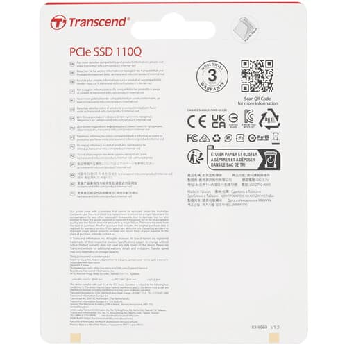 500 ГБ M.2 NVMe накопитель Transcend 110Q [TS500GMTE110Q] thumb 2