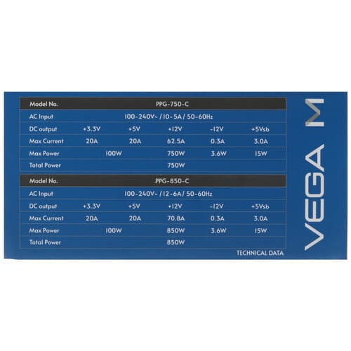Блок питания Chieftec Vega M [PPG-750-C] черный thumb 8