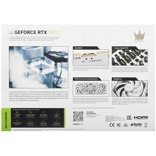 KFA2 Видеокарта KFA2 GeForce RTX 5070 Ti HOF OC Style White [57IZN6MDDPWK], фото 11