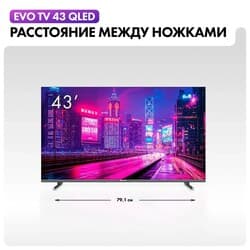 EVO TV 43" (109 см) Телевизор EVO TV 43 QLED серый, фото 6