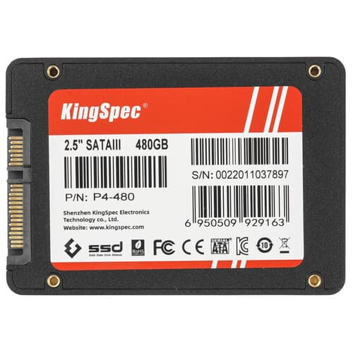 KingSpec 480 ГБ 2.5" SATA накопитель KingSpec P4-480, фото 2