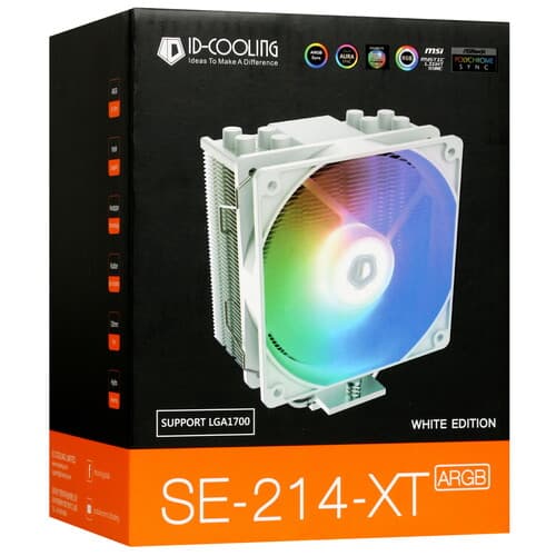 ID-Cooling Кулер для процессора ID-COOLING SE-214-XT ARGB WHITE [LGA1700]  белый, фото 11