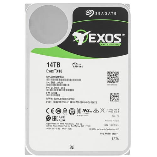 Seagate 14 ТБ Жесткий диск Seagate Exos X18 [ST14000NM000J]