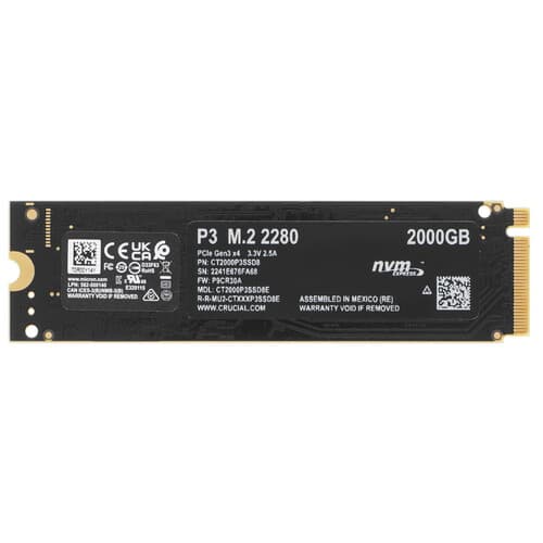 2000 ГБ M.2 NVMe накопитель Crucial P3 [CT2000P3SSD8] thumb 2