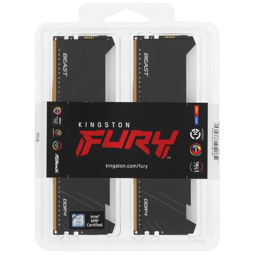Kingston FURY Оперативная память Kingston FURY Beast Black RGB [KF432C16BB12AK2/32] 32 ГБ, фото 4