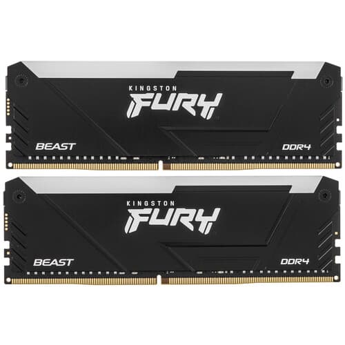 Kingston FURY Оперативная память Kingston FURY Beast Black RGB [KF432C16BB12AK2/32] 32 ГБ