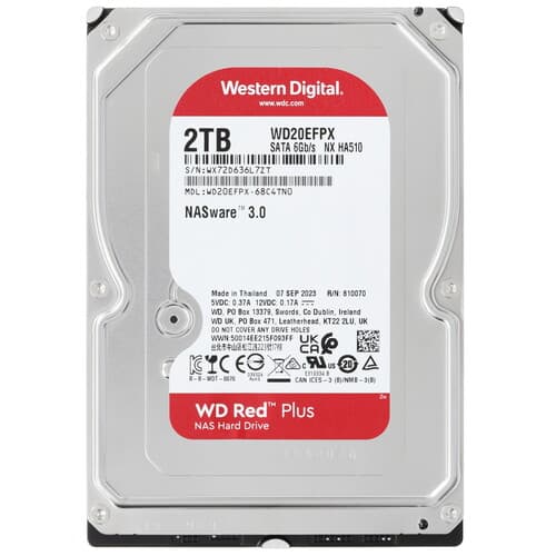 Western Digital 2 ТБ Жесткий диск WD Red Plus [WD20EFPX]
