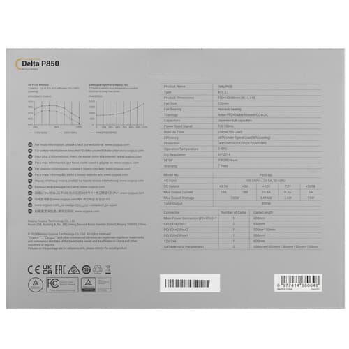 Блок питания Ocypus Delta P850 [Delta-P850-B1FDBK024X-EU] черный thumb 6
