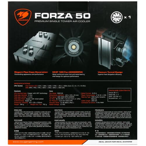 Cougar Кулер для процессора Cougar Forza 50 [3MFZA50.0001] черный, фото 8
