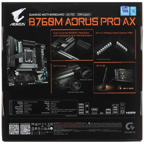 Материнская плата GIGABYTE B760M AORUS PRO AX thumb 9
