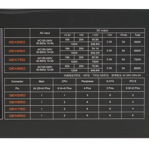Блок питания Cougar GEX850 [31GE085001P01] черный thumb 9