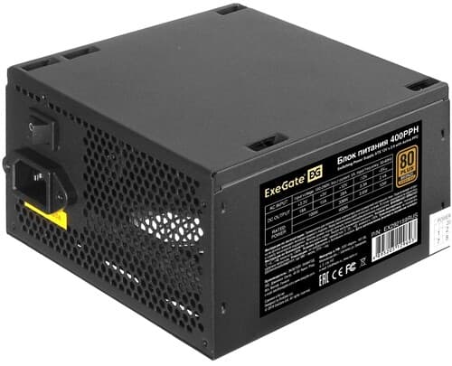 Блок питания ExeGate 80 PLUS Bronze 400PPH OEM [EX292159RUS-OEM] черный thumb 9