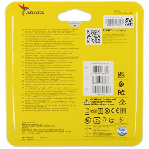 ADATA 240 ГБ 2.5" SATA накопитель ADATA SU650 [ASU650SS-240GT-R], фото 2