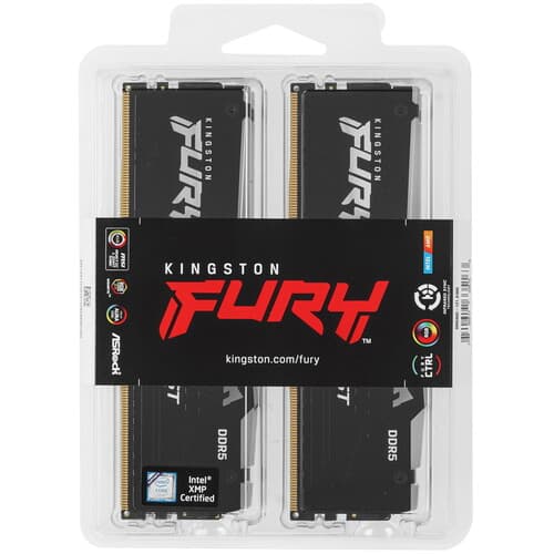 Kingston FURY Оперативная память Kingston FURY Beast Black RGB [KF556C40BBAK4-64] 64 ГБ, фото 6