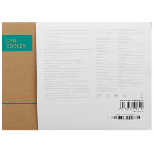DEEPCOOL Кулер для процессора DEEPCOOL AG400 DIGITAL WH ARGB [R-AG400-WHADMN-G-1] белый, фото 11