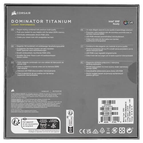 Corsair Оперативная память Corsair DOMINATOR TITANIUM RGB [CMP64GX5M2B6000C30] 64 ГБ, фото 5