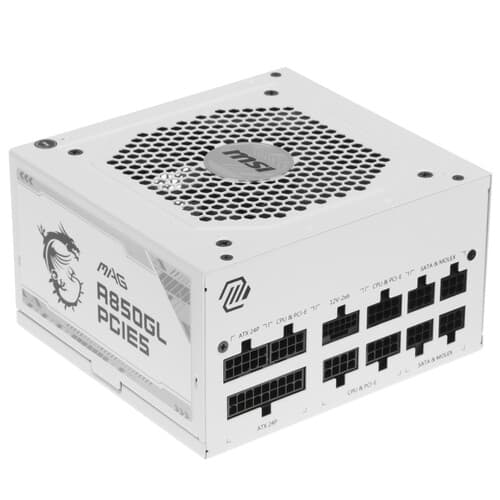 Блок питания MSI MAG A850GL PCIE5 [306-7ZP8A24-CE0] белый thumb 1