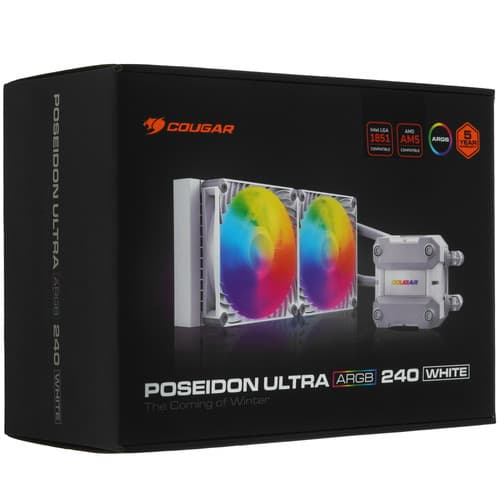 Система охлаждения Cougar Poseidon Ultra ARGB 240  белая thumb 12