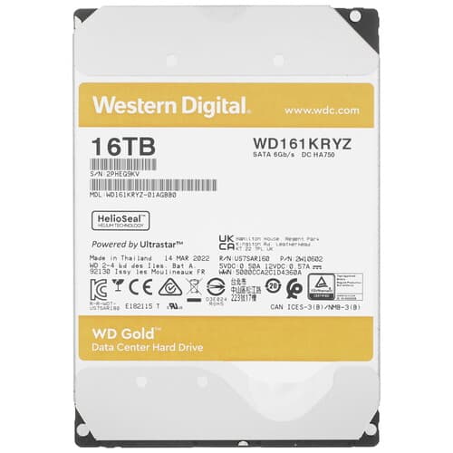 16 ТБ Жесткий диск WD Gold [WD161KRYZ]