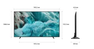 Samsung 85" (214 см) Телевизор Samsung QE85Q7FAAUXRU черный, фото 9