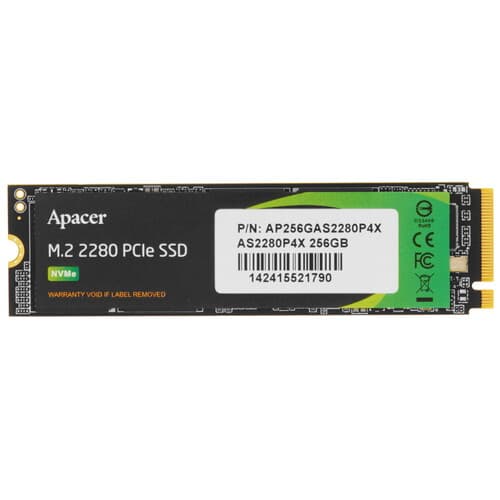 256 ГБ M.2 NVMe накопитель Apacer AS2280P4X [AP256GAS2280P4X-1] thumb 1