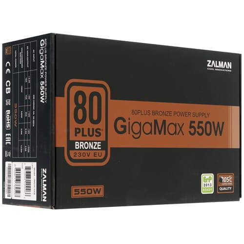Блок питания ZALMAN GigaMax (GVII) 550W [ZM550-GVII] черный thumb 6