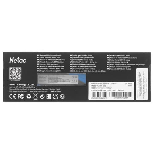 Netac Оперативная память Netac Shadow [NTSDD4P26SP-08B] 8 ГБ, фото 4