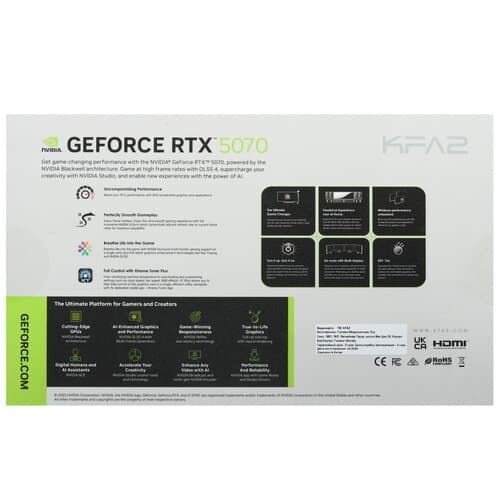 KFA2 Видеокарта KFA2 GeForce RTX 5070 CORE OC 2FAN LED White [57NON7MDBSWK], фото 10