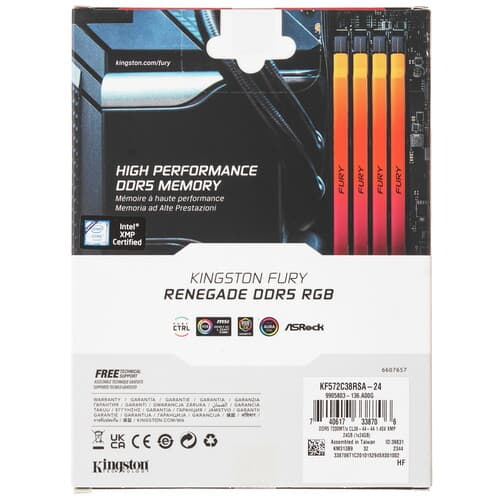 Kingston FURY Оперативная память Kingston FURY Renegade Silver RGB [KF572C38RSA-24] 24 ГБ, фото 5