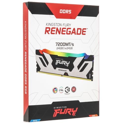Kingston FURY Оперативная память Kingston FURY Renegade Silver RGB [KF572C38RSA-24] 24 ГБ, фото 6