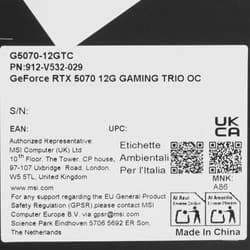 MSI Видеокарта MSI GeForce RTX 5070 GAMING TRIO [RTX 5070 12G GAMING TRIO OC], фото 11