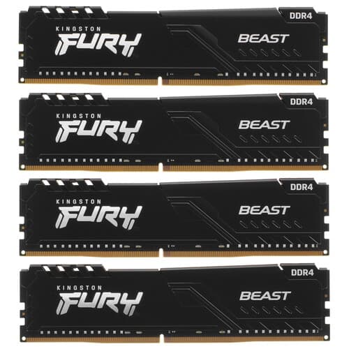 Kingston FURY Оперативная память Kingston FURY Beast Black [KF432C16BBK4/128] 128 ГБ