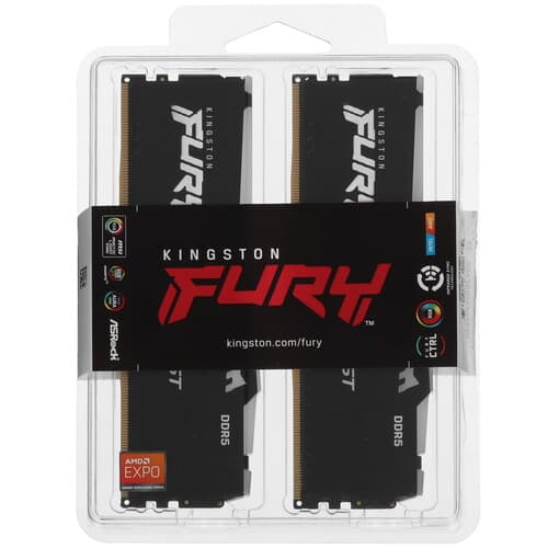 Kingston FURY Оперативная память Kingston FURY Beast Black RGB [KF560C30BBEAK2-32] 32 ГБ, фото 4