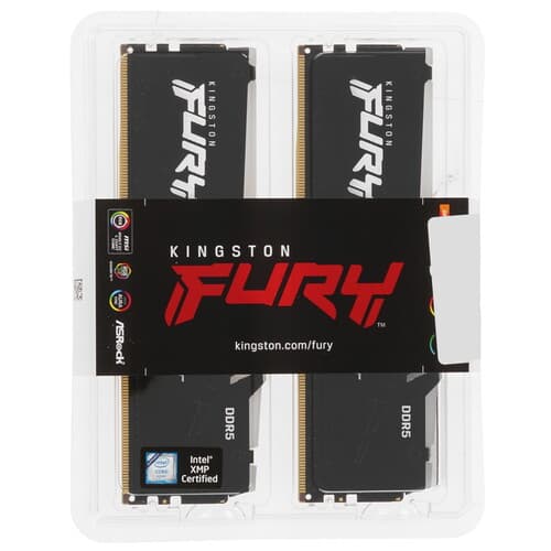 Kingston Оперативная память Kingston FURY Beast Black RGB [KF560C30BBEAK2-16] 16 ГБ, фото 3