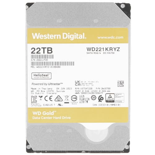 Western Digital 22 ТБ Жесткий диск WD Gold [WD221KRYZ]