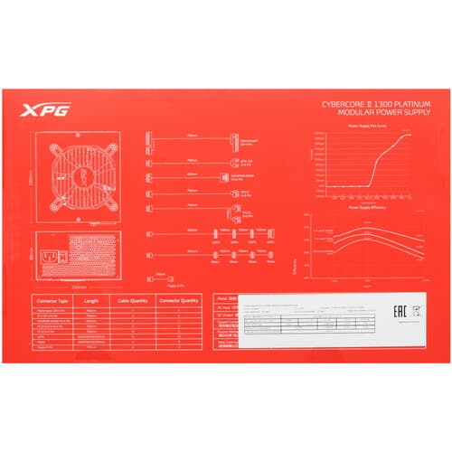 Блок питания ADATA XPG CYBER CORE II 1300W [CYBERCOREII1300P-BKCEU] черный thumb 9