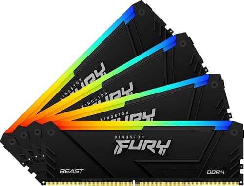 Kingston FURY Оперативная память Kingston FURY Beast Black RGB [KF432C16BB12AK4/64] 64 ГБ