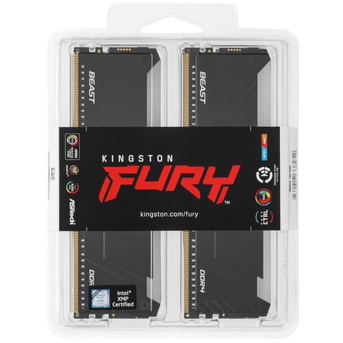 Kingston FURY Оперативная память Kingston FURY Beast Black RGB [KF432C16BB12AK4/64] 64 ГБ, фото 5